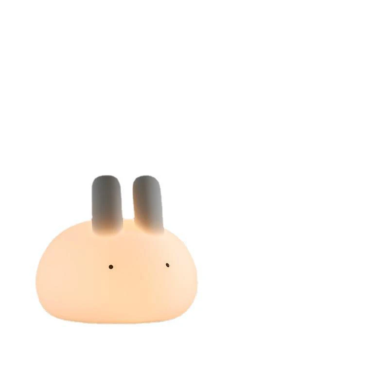 Dumplings rabbit ball rabbit silicone patting night light rabbit cute feeding lamp bedroom bed bed sleep lamp