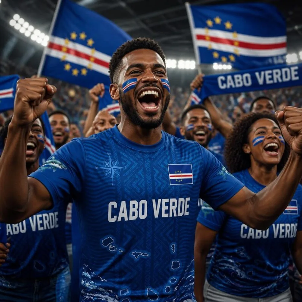 Summer Cape Verde Jersey Men's Sports Breathable Quick Drying T-shirt Football 3D Print Women's Fashion Casual Short Sleeve
