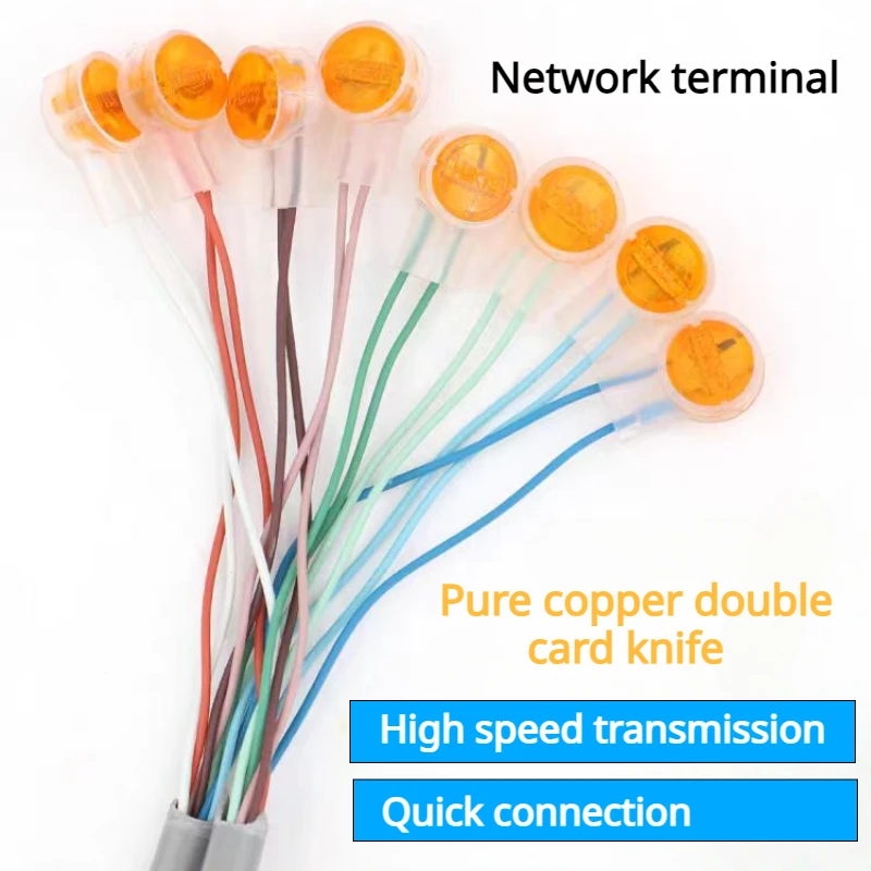 Conector de empalme de teléfono UY, terminales de Cable de red, resistente al agua, K1, K2, K3, UY1, UY2, RJ45, RJ11, 50 piezas