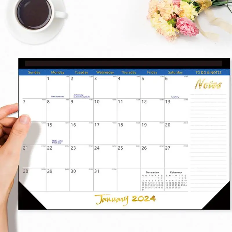 Calendário Compacto, Calendário de Parede, Prático Planejador de Mesa, 18 Meses, 2 Anos, 2024-2025