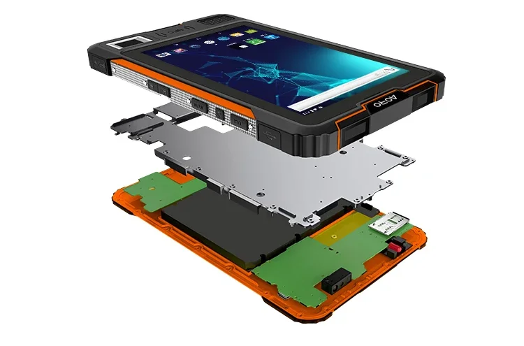 AORO P9000 8 Inch Android Industrial Tablet Handheld RFID QR/2D Scanner With Fingerprint Rugged PDA By MTK Processor