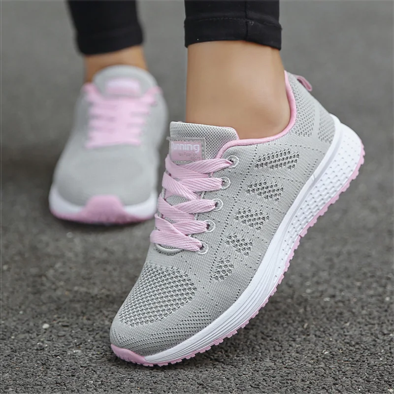 Dames Casual Schoenen Ademend Mesh Gevulkaniseerde Schoenen Vrouw Witte Sneakers Dames Feminino Gym Vrouw Tennisschoenen Damessneakers