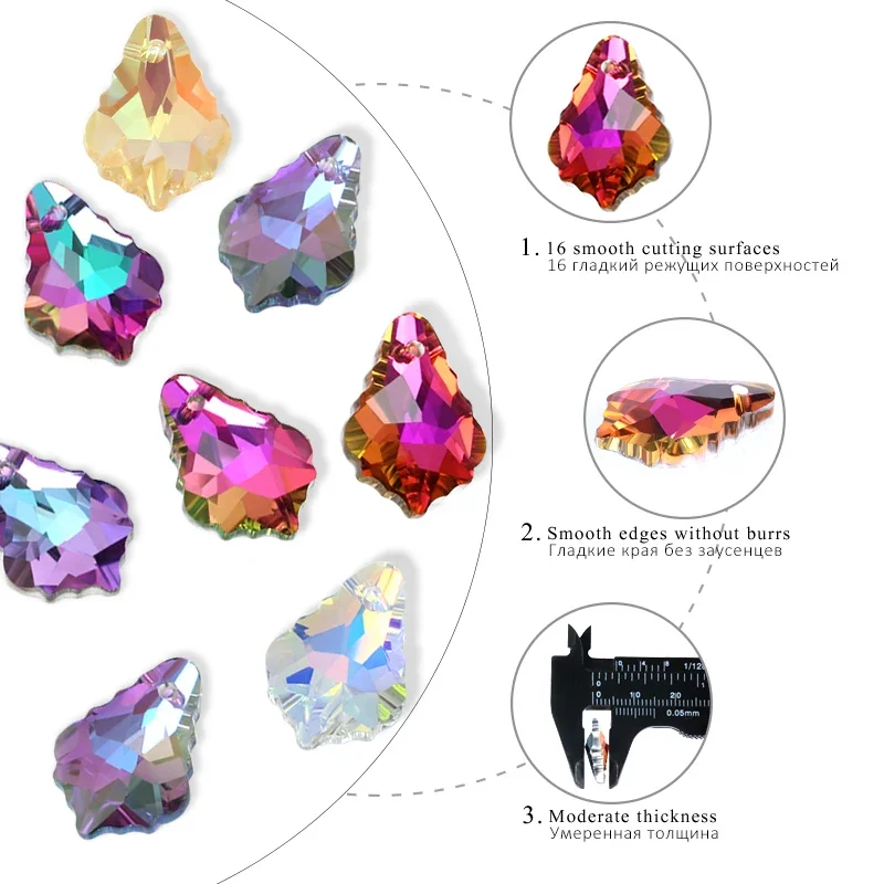 11x16mm Kristall 6090 Barock Anhänger Glas Österreich Lose Perlen Strass Charms für Schmuck Machen Halskette Ohrringe DIY 12 Stücke