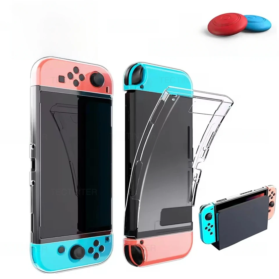 3 in 1 Clear TPU Protective Case for Game Console, Full Frame
