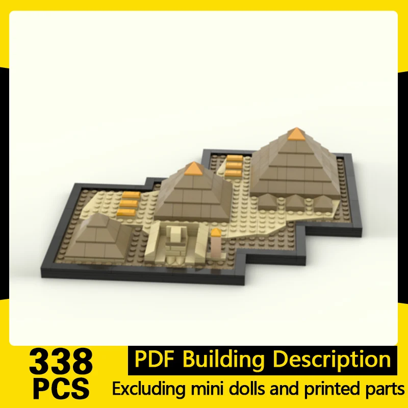 

City Street View Model MOC Building Bricks Great Pyramids Of Giza Modular Technology Gifts Holiday Assemble Children Toys Suit
