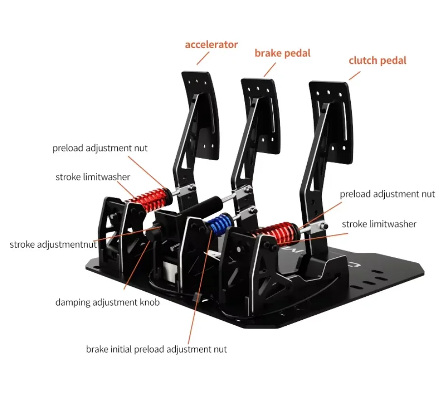 CAMMUS Car Simulator Sim Racing Pedals PC Gaming Steering Wheel and Pedals