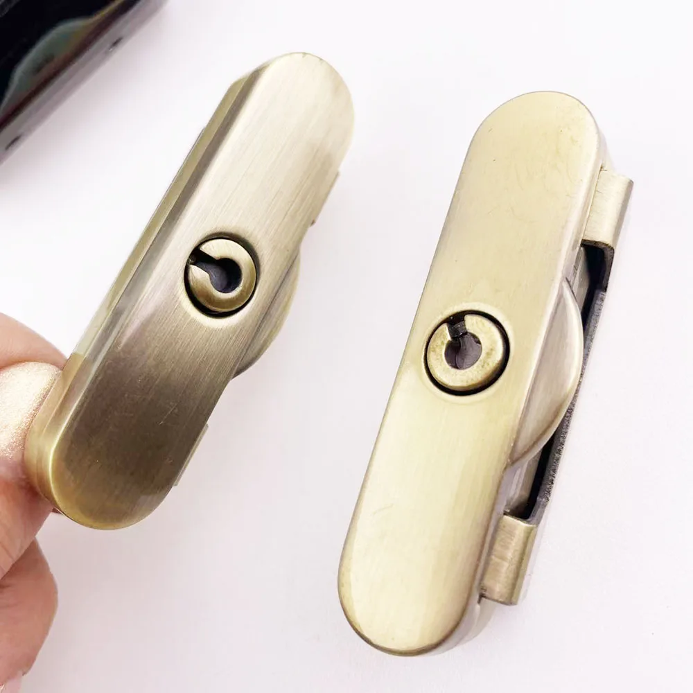 5pcs Retro Crossbody Lock Clasp Metal Hardware Push Twist Key Lock for Handbag Bronze/Brass/Gunmetal/Silver Color DIY Parts