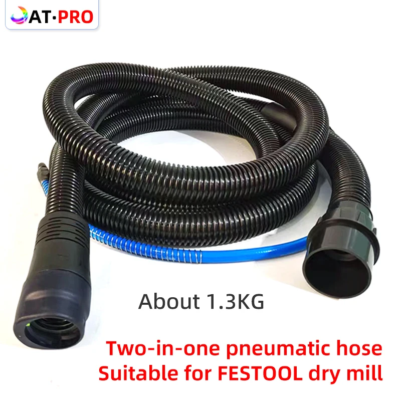 Be ApplicableFESTOOL Sander Pneumatic Two-in-one Hose 4M Pneumatic Sander Hose Vacuum Cleaner Collection Dust Bucket Accessories