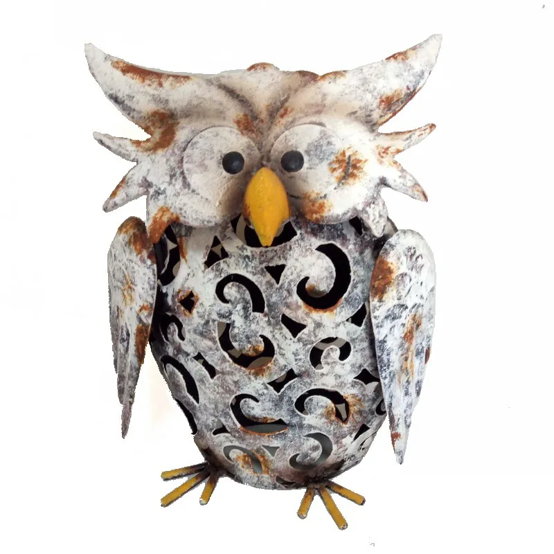 

Tin animals, solar energy, lamp decoration, garden outdoor lawn, sculpture owl