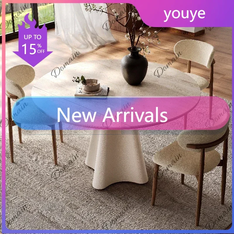 IHX JG Home Luxury Modern Rock Slab Retractable 120cm 130cm Dining Table And Sets 4 Chairs Dining Rooms Pliante Kitchen Furnitur