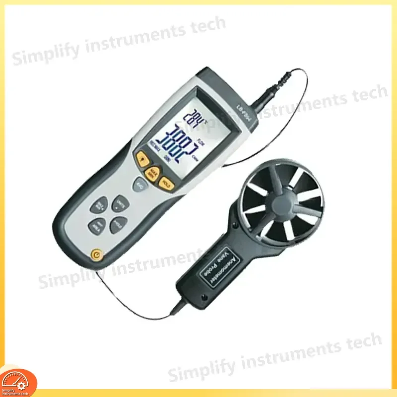 Digital Handheld Anemometer High Precision Wind Speed Meter 0.01m/s Resolution Air Flow Velocity Gauge Thermometer for HVAC