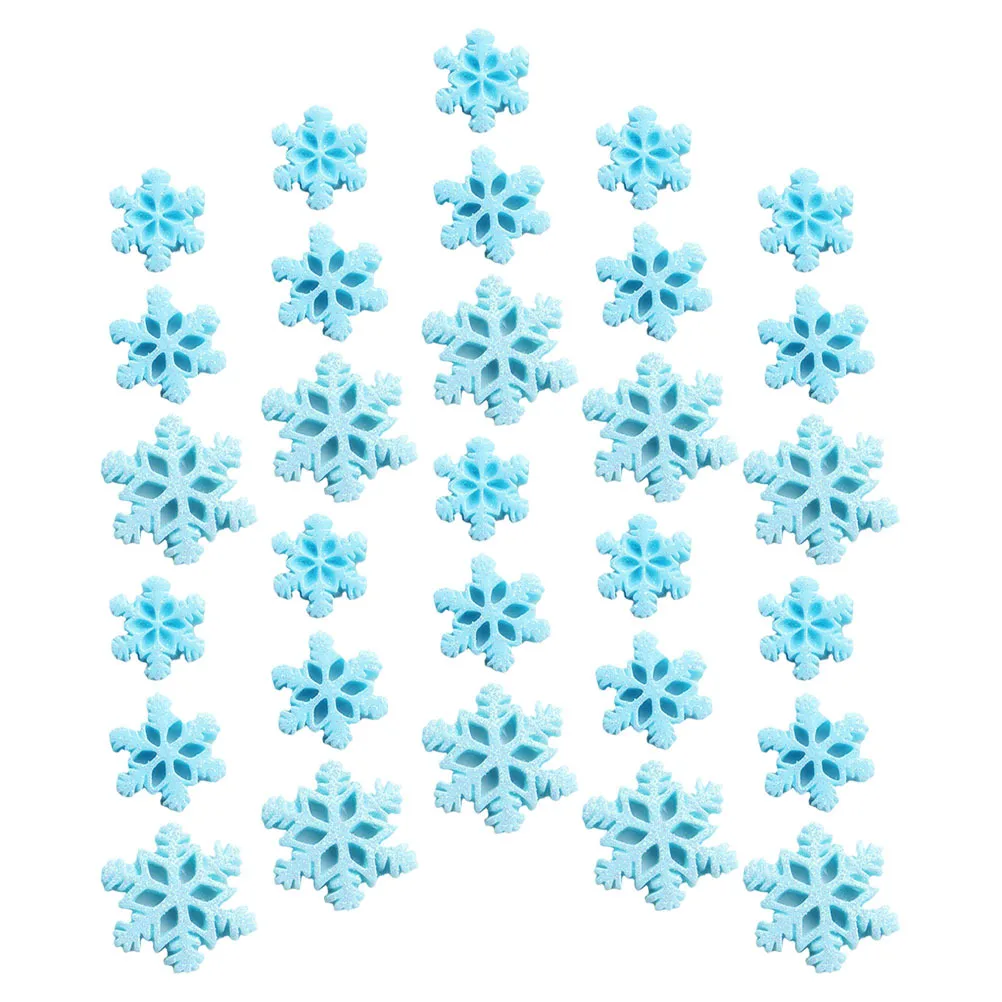 50Pcs Mini Snowflake Decorations Resin Crafts DIY Christmas Embellishments Festival Xmas Resin Snowflakes Ornaments