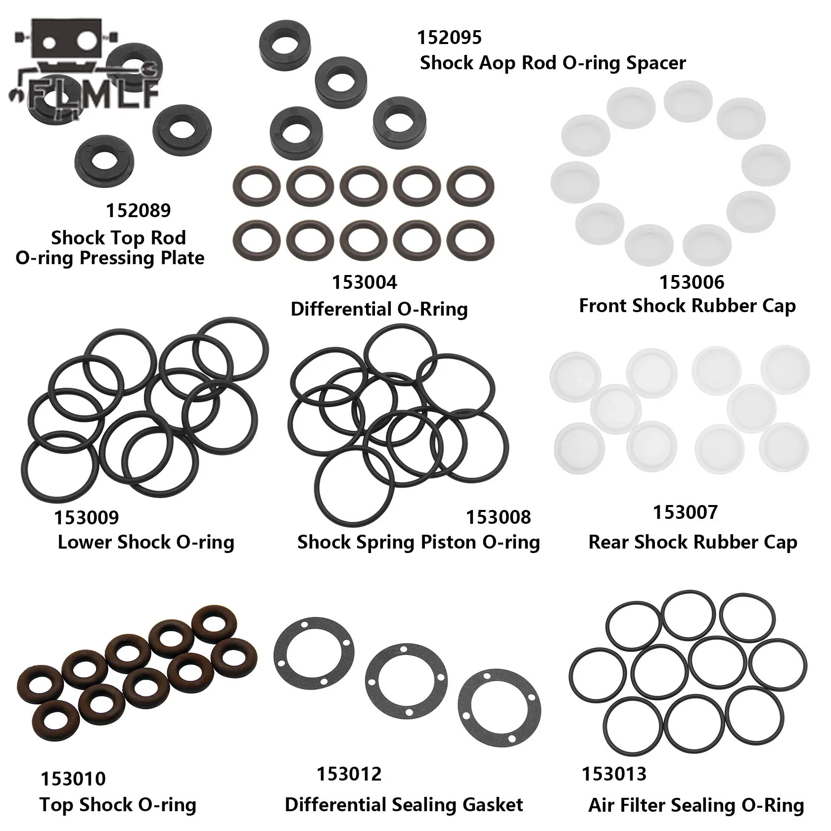 Rc Car Air Filter or Differential Sealing O-Ring or Rear or Front Shock Rubber Cap Set for 1/5 Losi 5ive-t Rofun Rovan LT toy