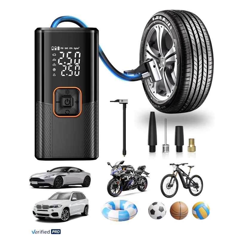 Rechargeable Wireless Car Air Pump Compressor Mini Digital Automatic Portable Tyre Inflator ABS Electric Mini Digital Automatic