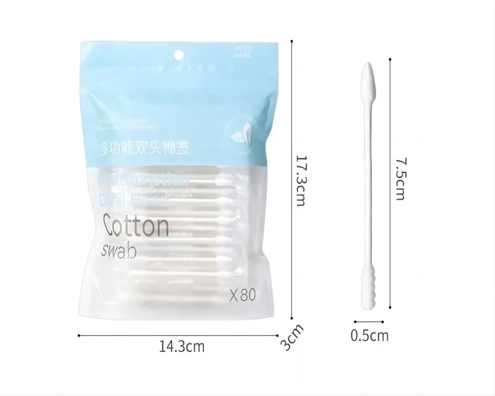 Disposable Double-ended Cotton Swabs Cosmetic Tools Individually Packaged For Portable Travel Hot 7.8x0.5cm