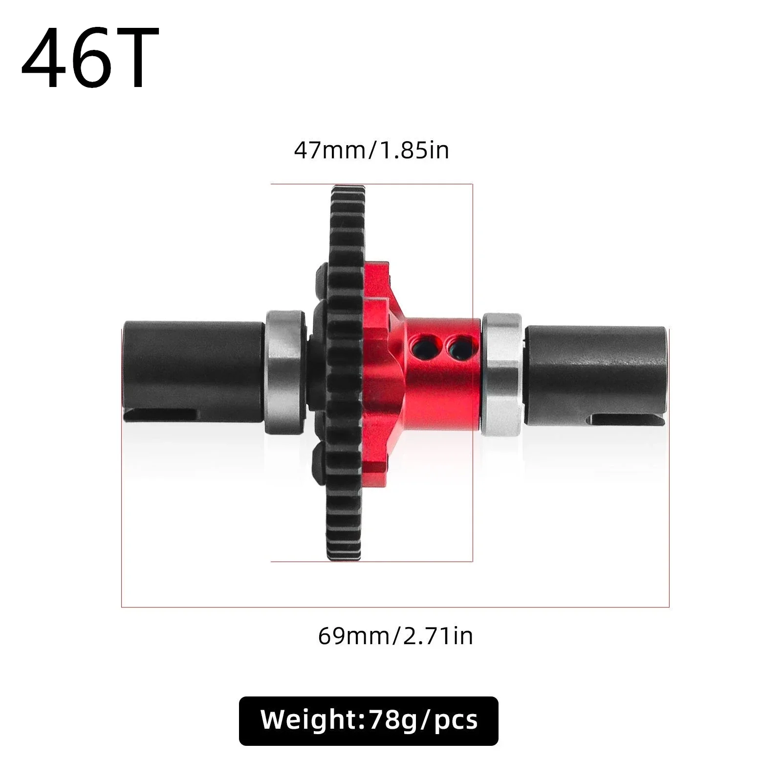 34/35/37/39/46/50T Steel Gear Diff Set for Arrma 6S 1/8 Kraton/Typhon/Outcast 1/7 Mojave/Infraction - Durable Upgrade