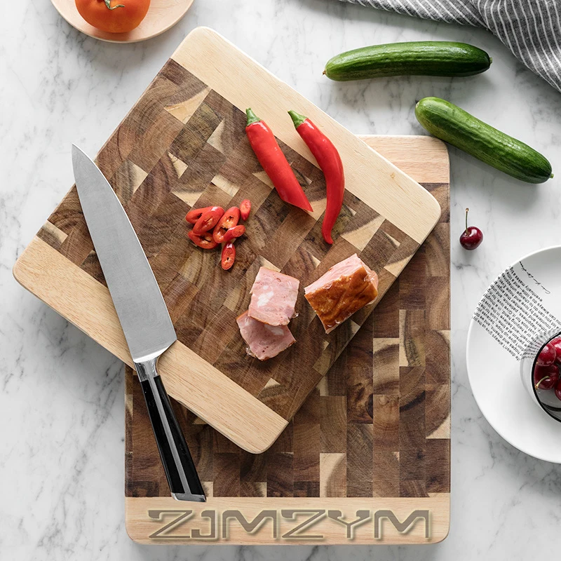 Household Solid Wood Splicing Chopping Board Double-sided Fruit And Vegetable Cutting Board for Kitchen