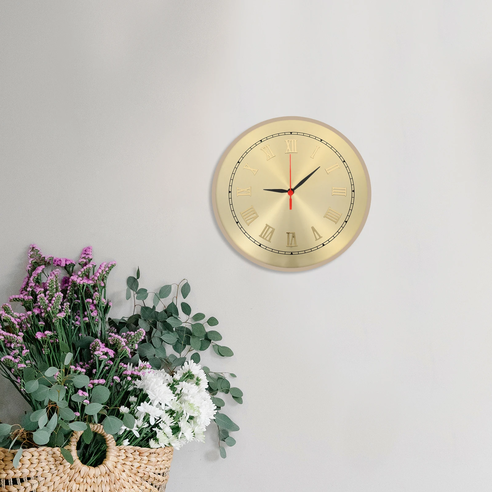 

1pc Round Face For Diy Wall Dial Kit Metal Clock Face Kit Home Office Decor Replacement Digital Clock Dial Parts