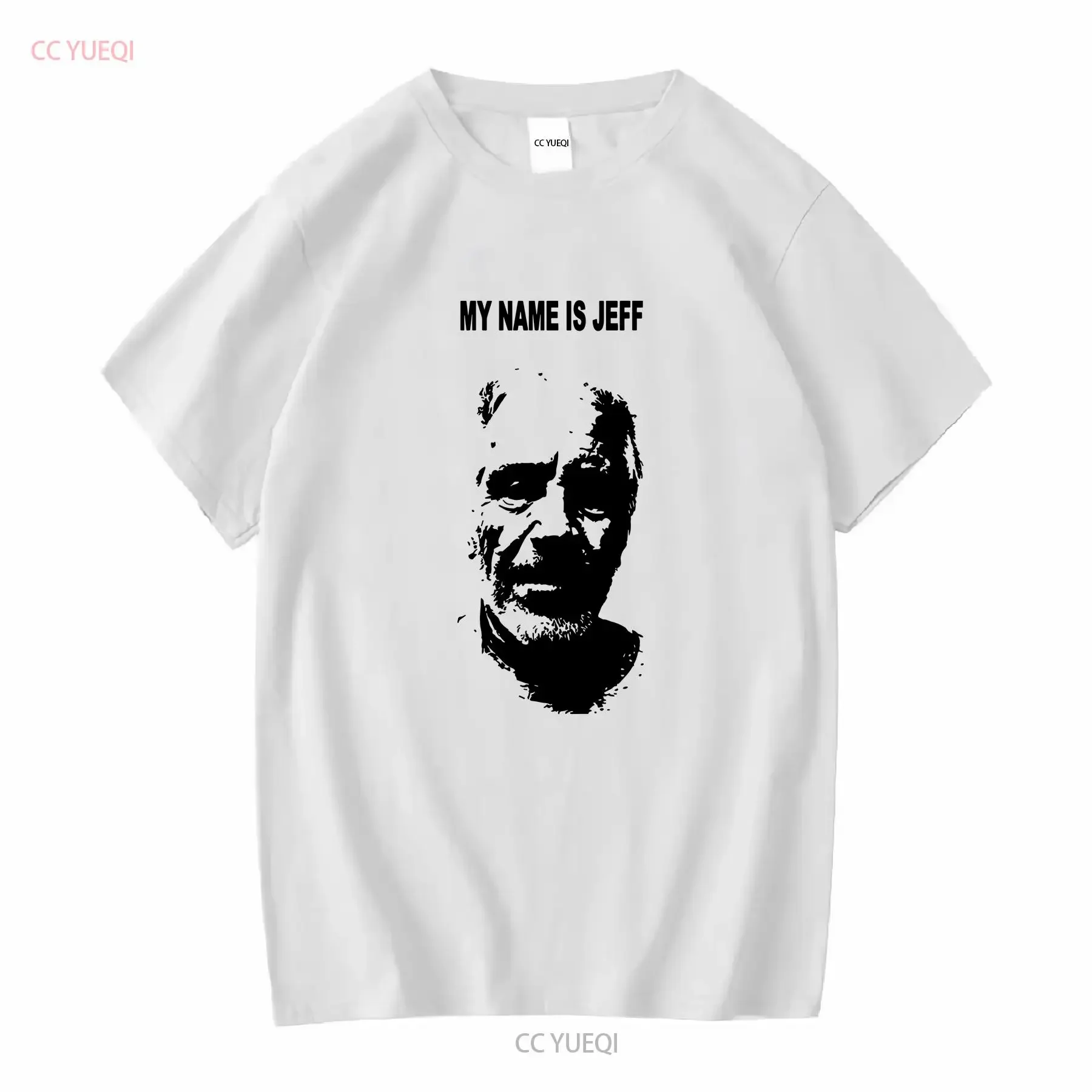 Camiseta My Name Is Jeff divertida de manga larga o corta vintage lavada moda Unisex ropa de calle estirada cómoda para hombre