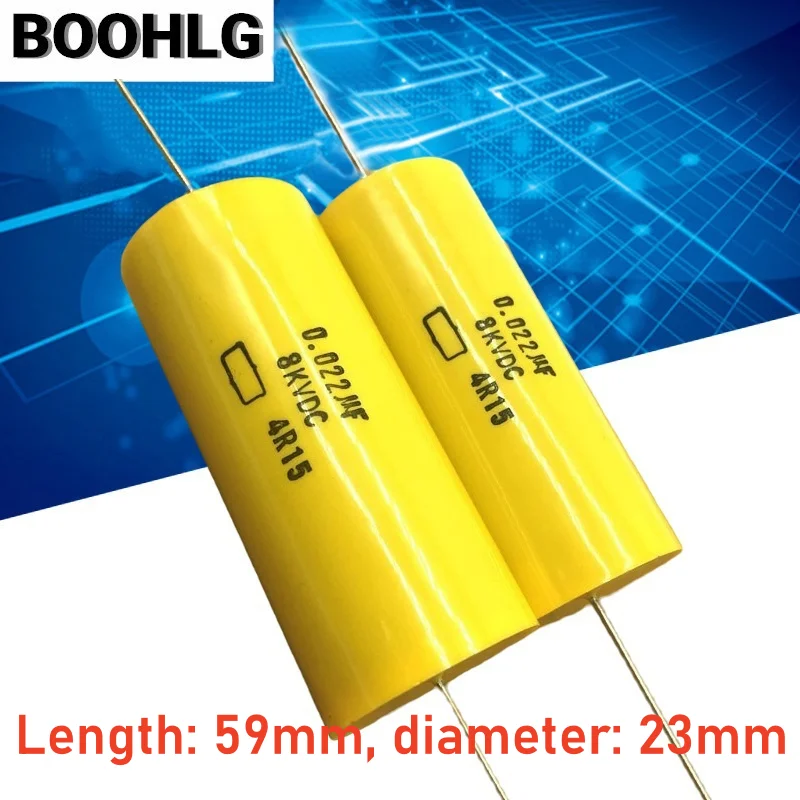 1PCS 4R15 0.022UF 223 22NF 8KV 8000V Axial film capacitor