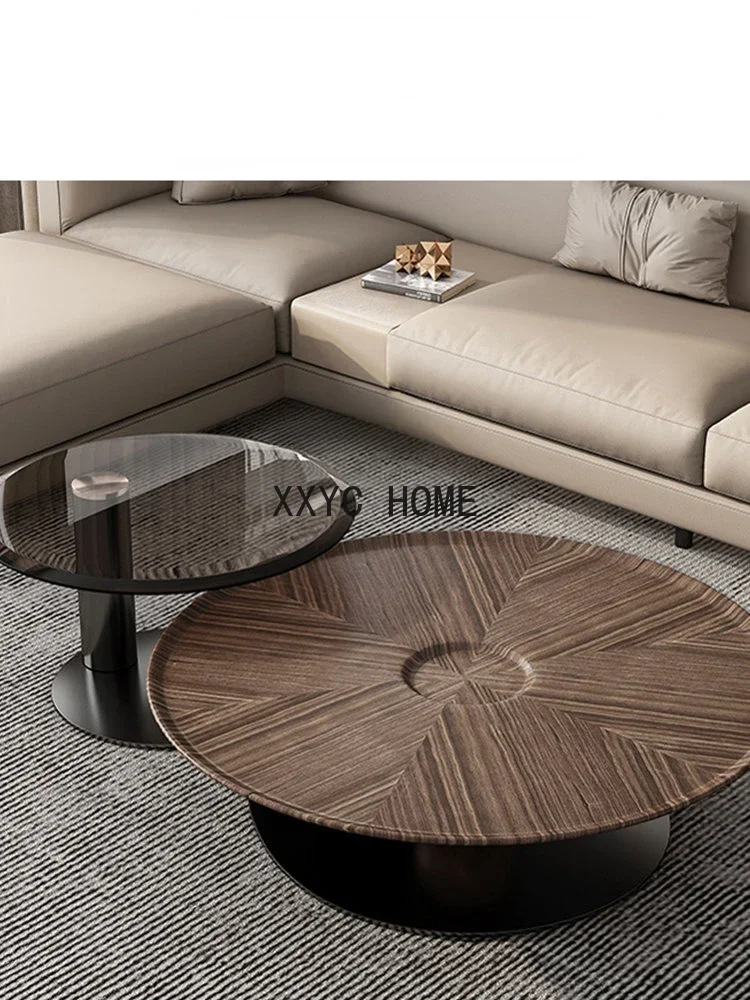 Table Living Room Home Minimalist round Tea Table Light Luxury Modern Small Apartment Combination