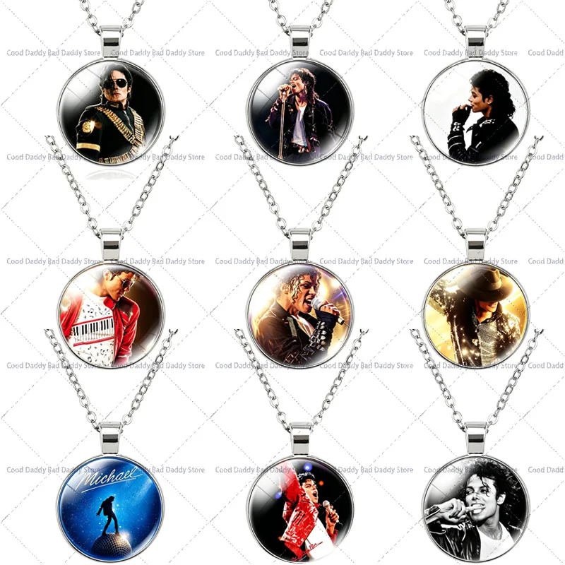 The King of Pop MJ Michael Jackson Necklace for Men Women Vintage Stainless Steel Neck Chains Y2k Grunge Fashion Charms Gifts view 3