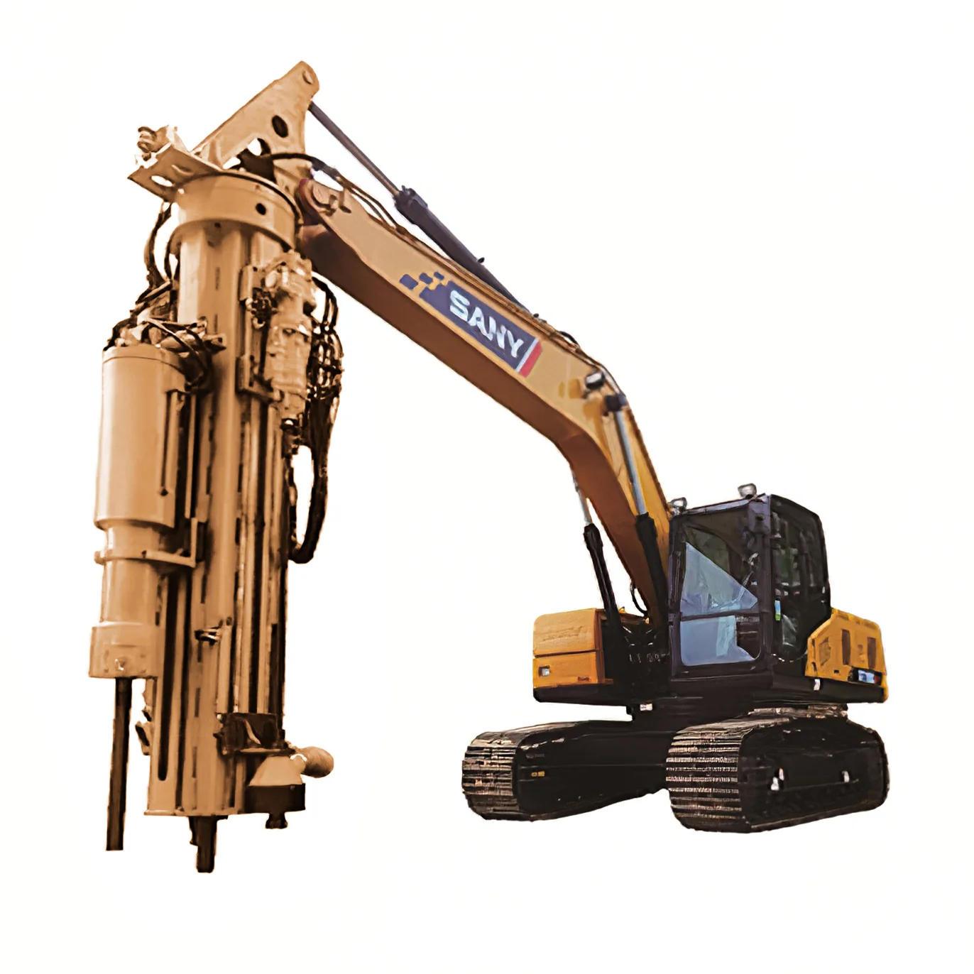 Multi-Functional Excavator Rock Splitter with Drill, Quick-Couple Attachment for Versatile Demolition Jobs