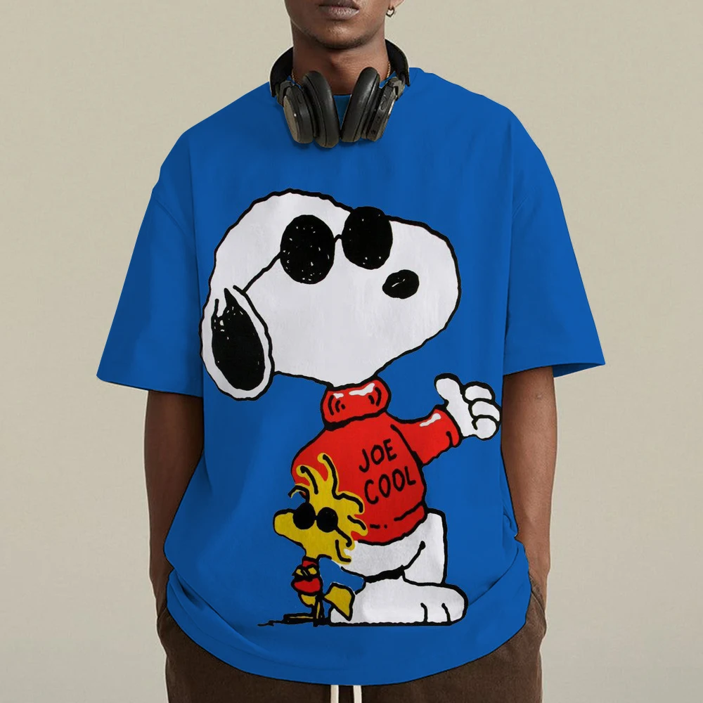 

Новая персонализированная мужская футболка с принтом Fun Snoopy, короткими рукавами в уличном стиле и удобной быстросохнущей ткани.