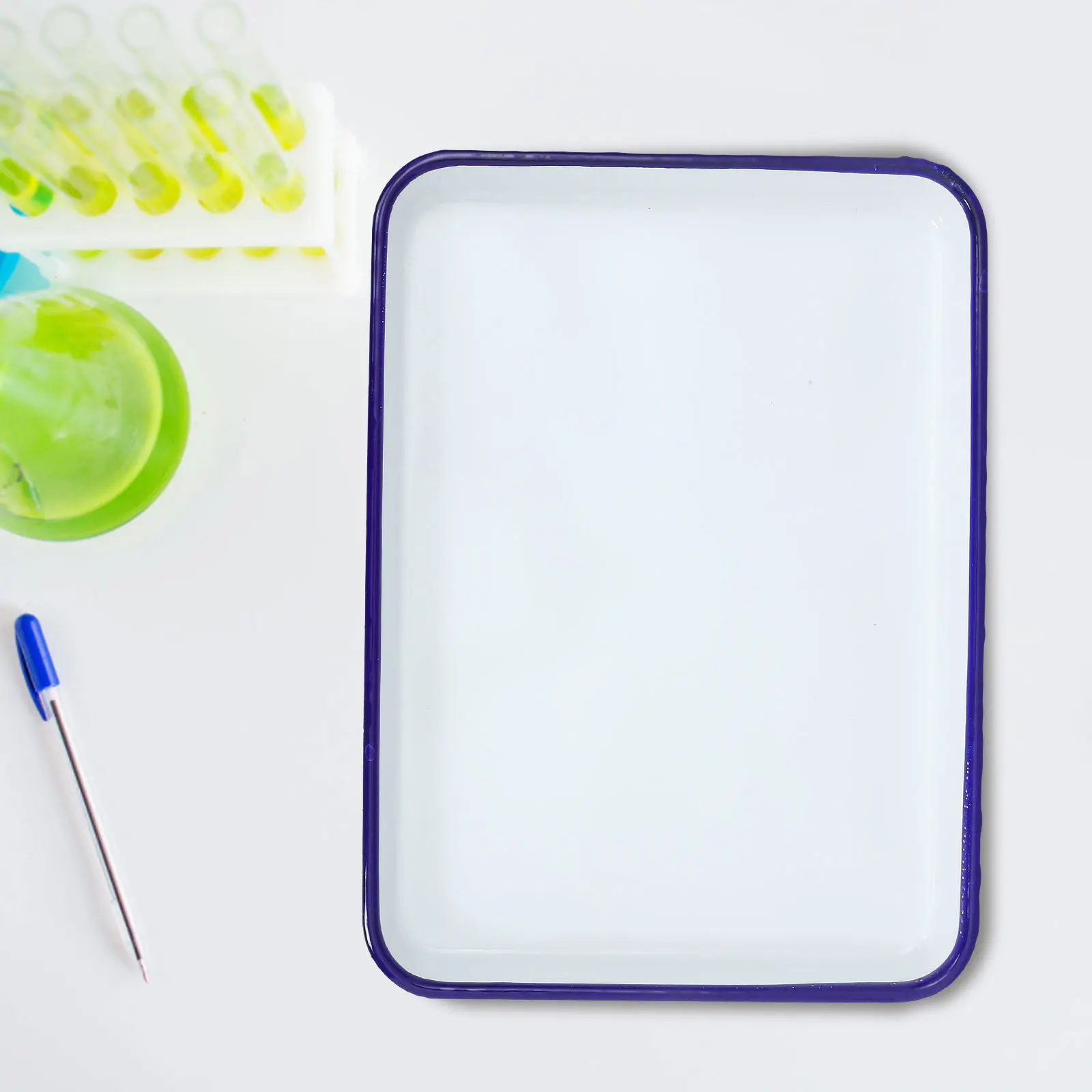 

White Ceramic Square Tray Enamel Material Kitchen Tool Holder Large Size Fruit Snack Bread Dinner Decorative Plates