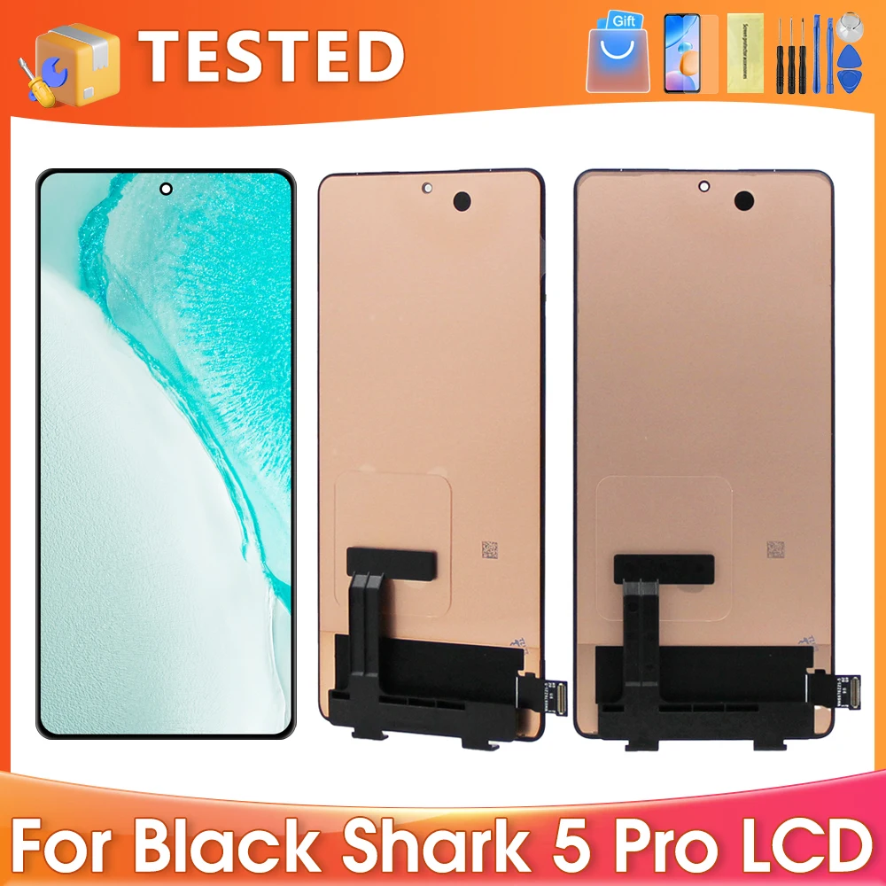 

ЖК-дисплей 6,67 ''для Xiaomi Black Shark 5 Pro, для BlackShark5Pro SHARK, зеркальный дисплей, сенсорный экран, дигитайзер в сборе, замена