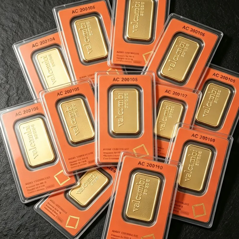 Various Styles Gold Bars 1oz/2.5g/5g/10g/20g/50g/100g Brass 24k Gold-plated Bullion Replica Gold Bullion Bars