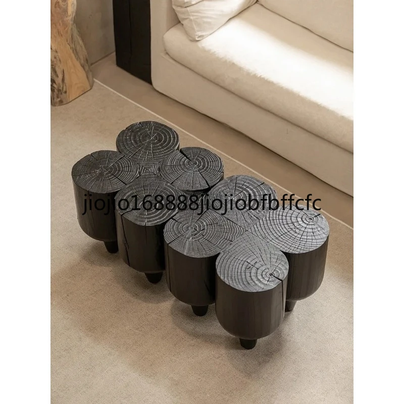 Suitable for Petal coffee table wooden tea table  sofa edge table