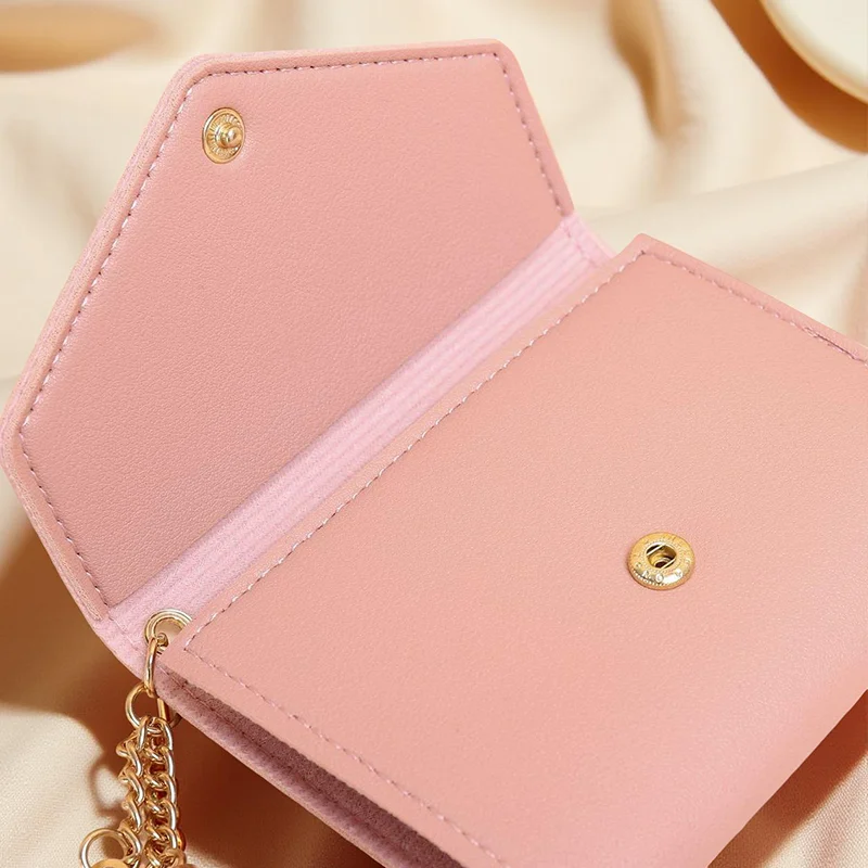 Hello Kitty Cute Tassel Short Wallet Faux Leather Multi-Functional Wallet, Short Wallet Coin Purse Flap Card Case Envelope Bag