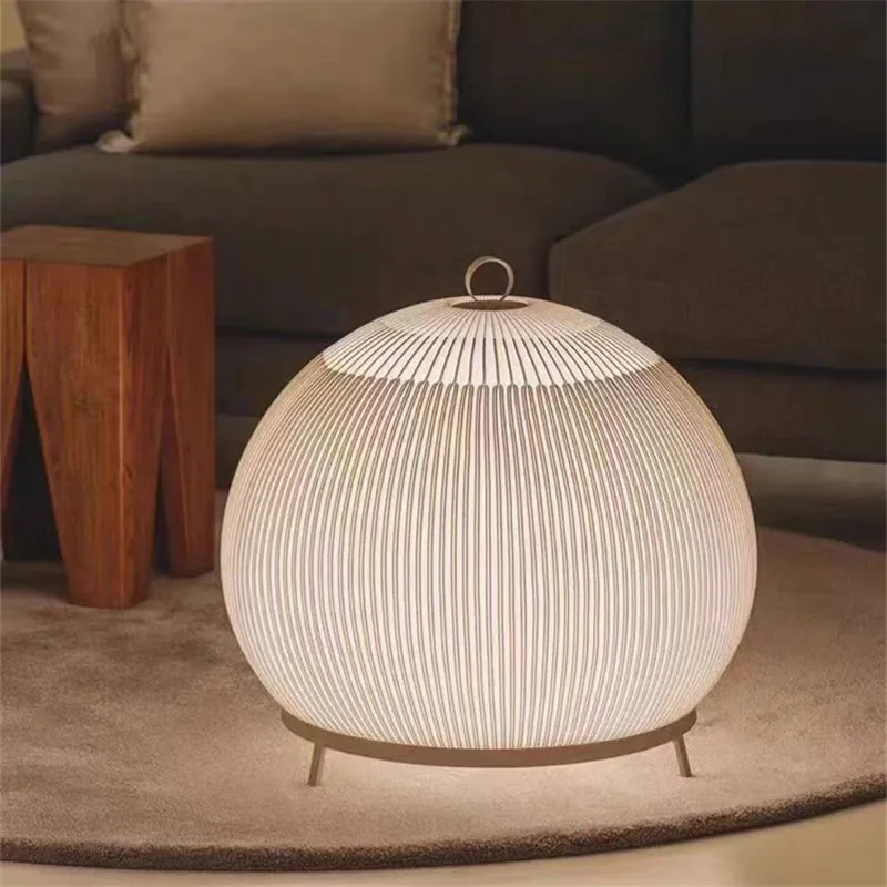 Imagem -03 - Designer Knit Lâmpada Moderna Led Tecido Lâmpada de Assoalho para Lving Roon Quarto Restaurante Decoração Casa Estilo Japonês Coner Lâmpada pé