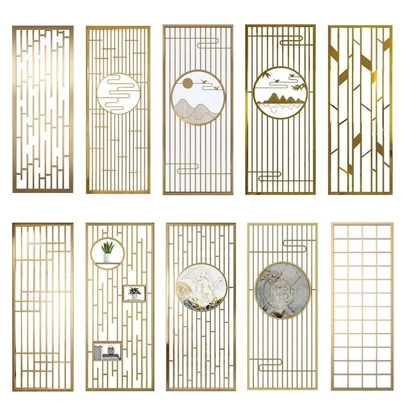 Wrought iron screen partition wall, used for living room decoration, entrance, simple modern industrial style customization