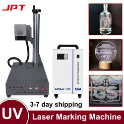 5W JPT UV Laser Marking Machine 3W UV Laser Engraver for Engraving Glass Crystal Wood Leather Metal UV Laser Engraving Machine