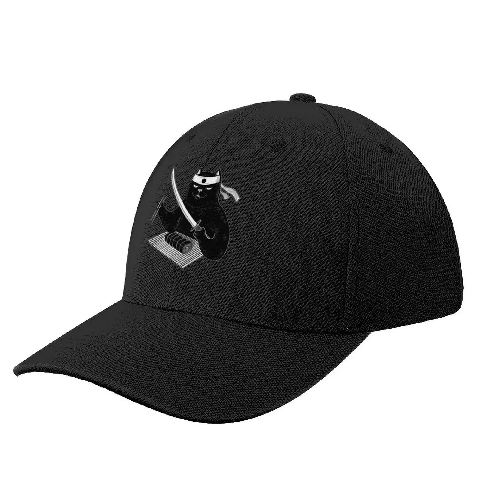 

Japanese Black Cat Eating SushiCap Baseball Cap Hat Man Luxury Streetwear Woman Hats Men's