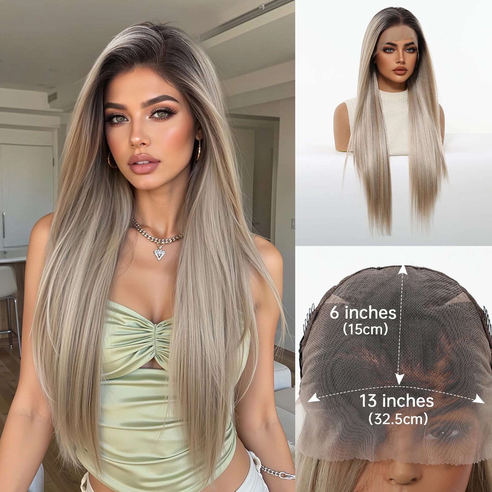 henry-margu-gradient-light-brown-highlight-wig-for-women-pre-braided-lace-frontal-synthetic-wig-silky-straight-wigs-13x6-lace