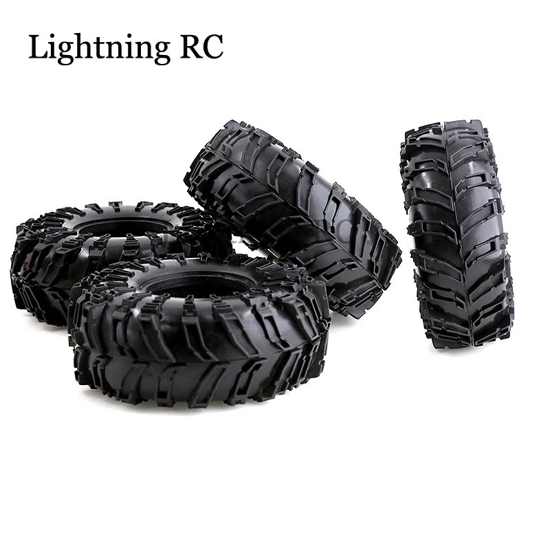 

4Pcs 2.2 Inch Rubber Tyres Wheel Tires for 1/10 Rock Buggy RC Crawler Car Axial SCX10 90046 TRX-4 capra