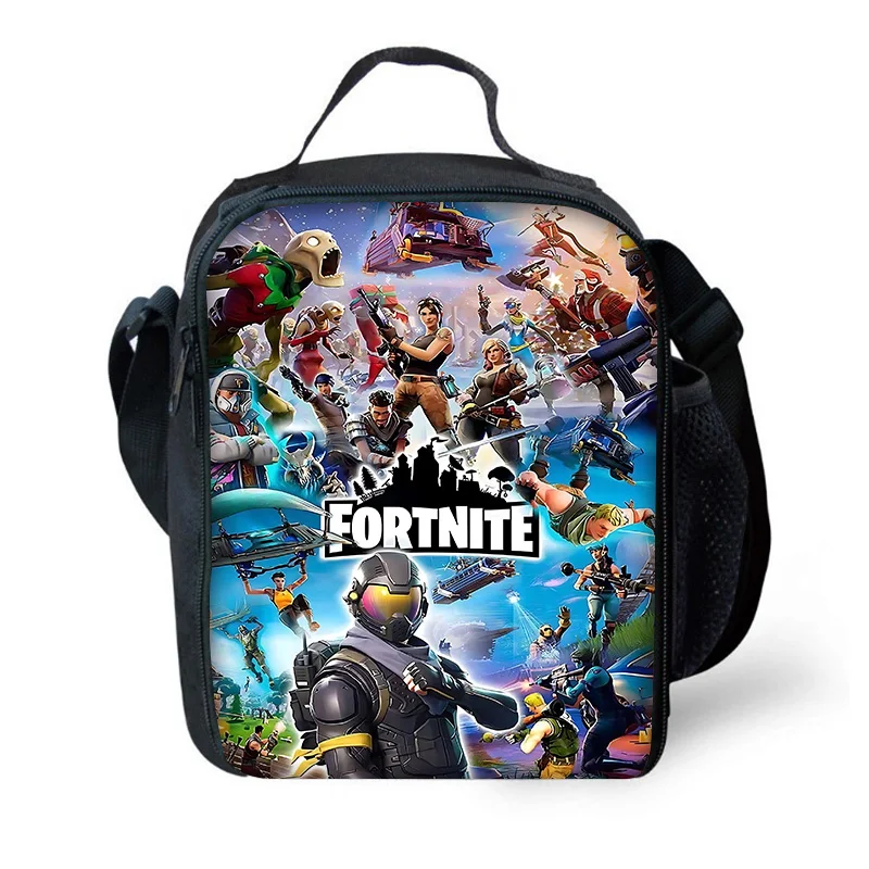 Child Insulated Large Capacity Bag for Boy Girl Student Hot Game Outdoor Picnic Resuable Thermal Cooler Lunch Box F-FortniteS