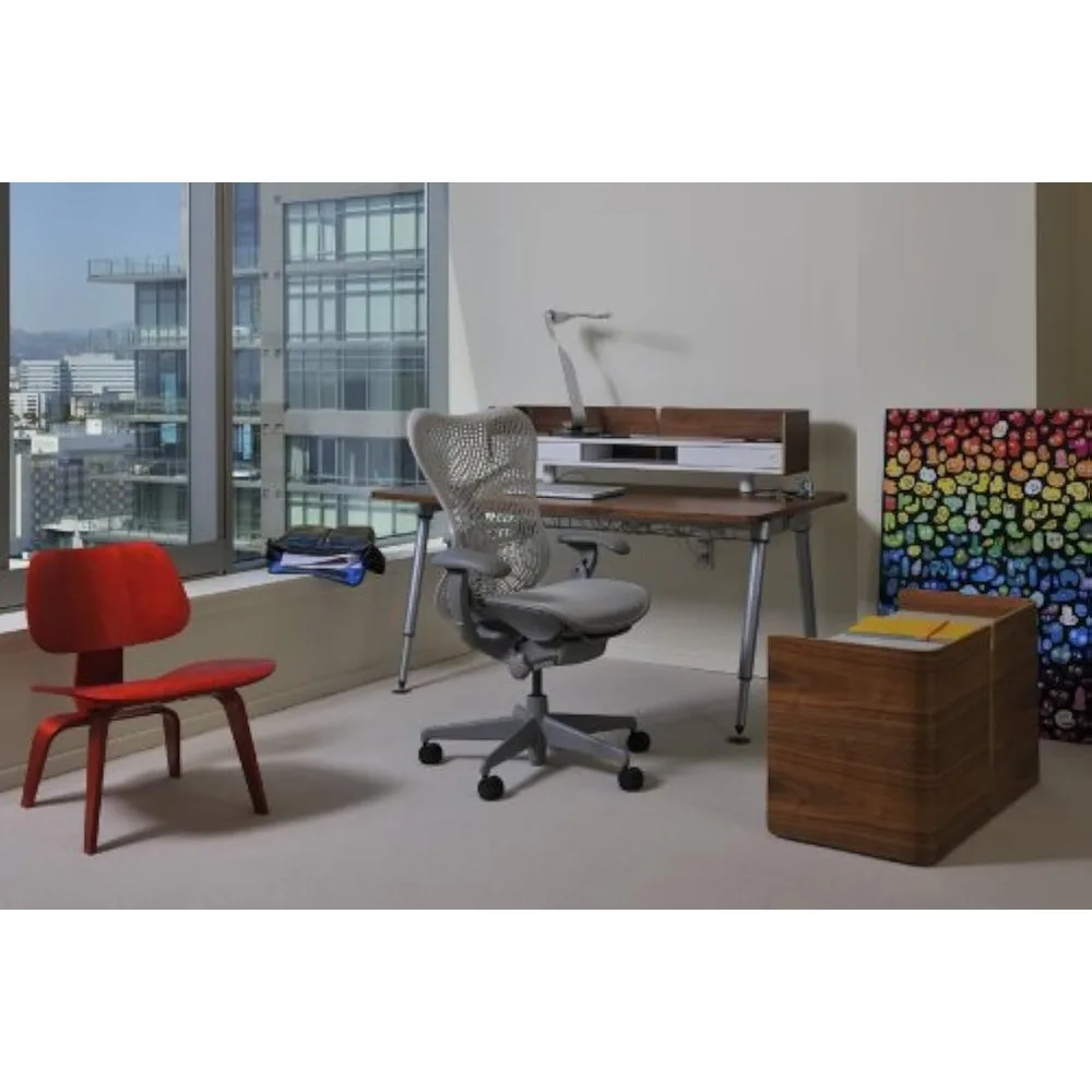 كرسي مريح مميز بالكامل مع إمالة أمامية، أذرع قابلة للتعديل، مقعد أمامي مرن، محدد إمالة، دعم قطني، مناسب لـ Ha