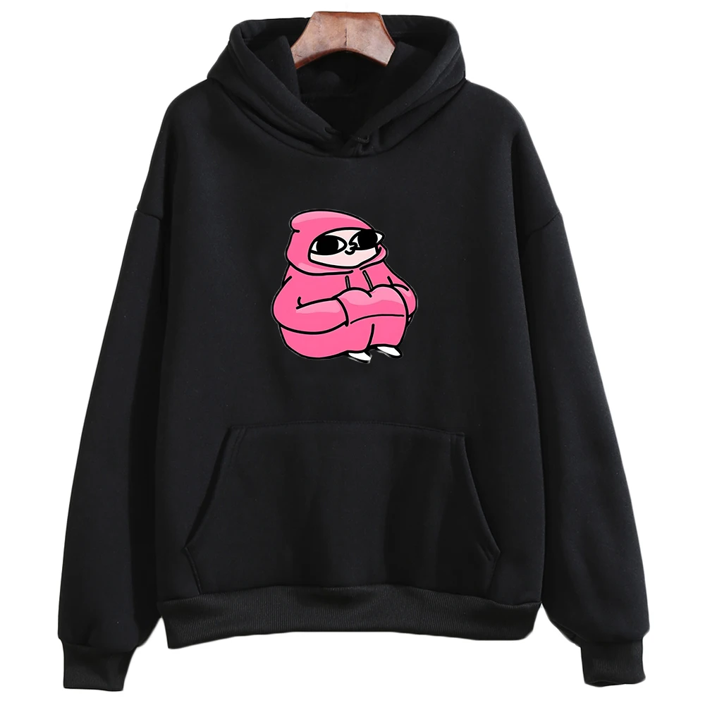 Ketnipz with Pink Hoodie Printed Pullovers Funny Cartoon Graphic Girls Sweatshirts Aesthetic Kawaii Casual Long Sleeve Hoodies