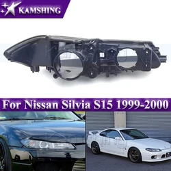 Kamshing Front Headlight Base Cover For Nissan Silvia S15 1999-2000 Head Light Back Lid Head Lamp Rear Shell Back House