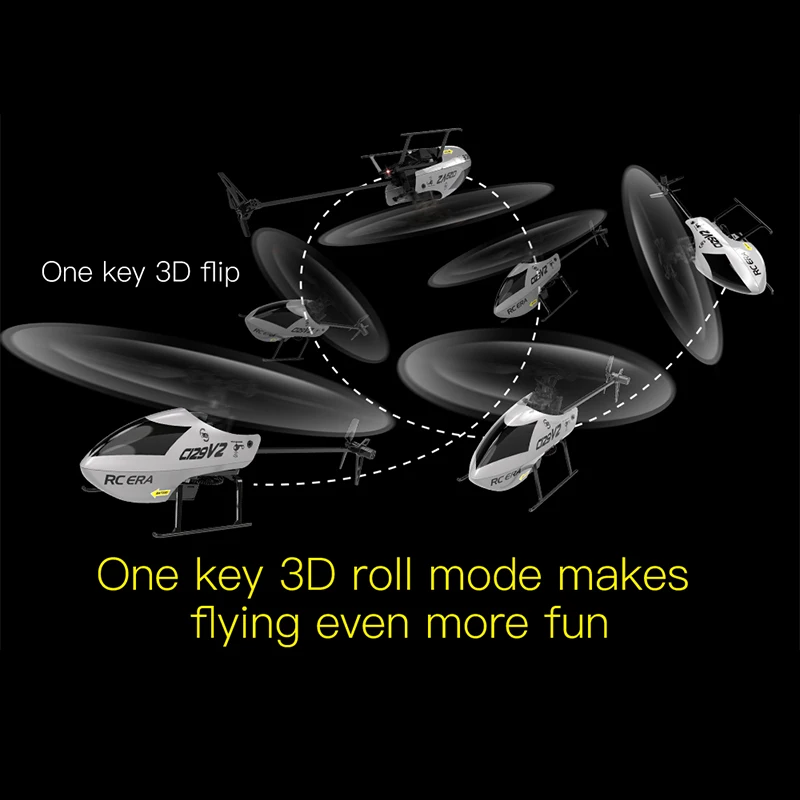 RC ERA C129/C129V2 RTF RC Elicottero 2.4GHz Giroscopio a 6 assi Un clic 3D Flip Aereo telecomandato Giocattoli per hobby