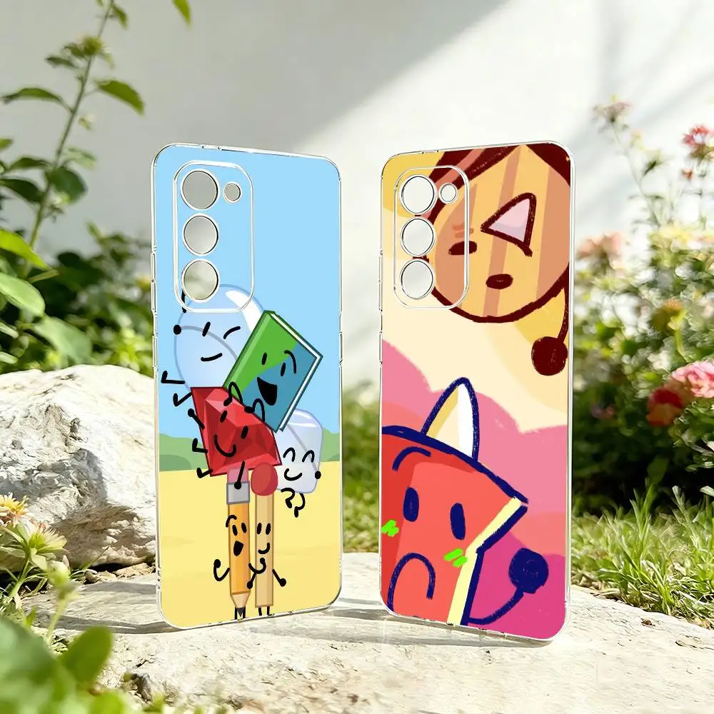 Artistic b-Bfdi Battle Phone Case For Samsung Galaxy A73,A72,A71,A70,A53,A52,A51,Soft Silicone Transparent Cover