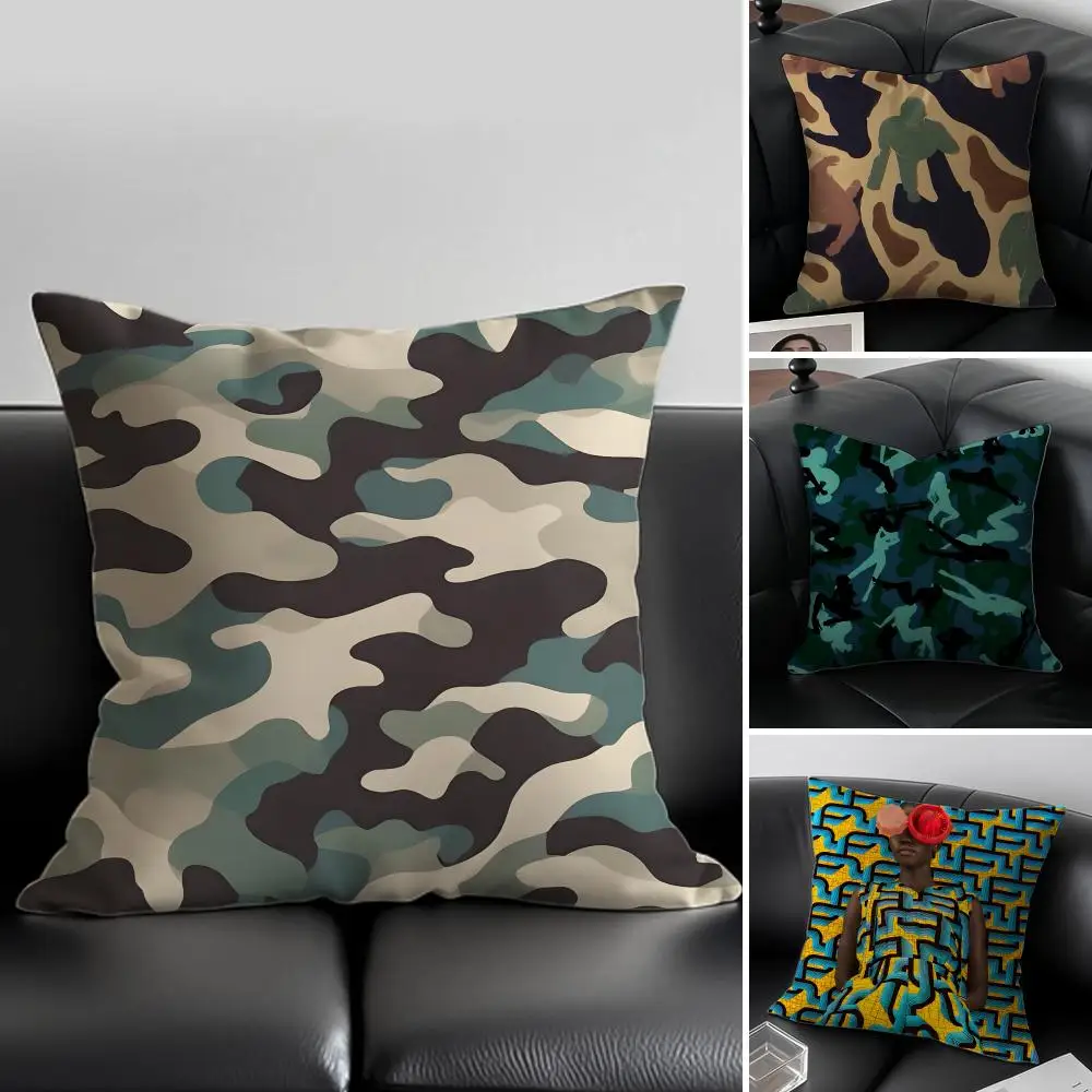 C-Cool Camouflage Series Cushion Cover Pillow Case Soft Friendly Fabric & Concealed Zipper