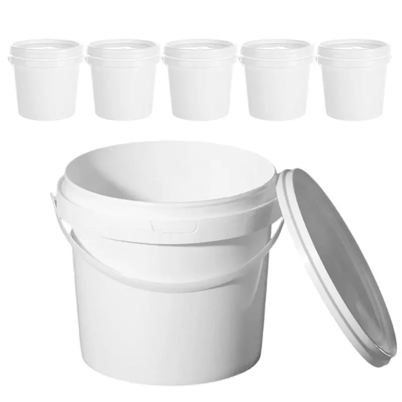 YANA50I 6 Pack Paint Bucket For Painting - 2L Touch Up Paint Containers With Lids & Handles