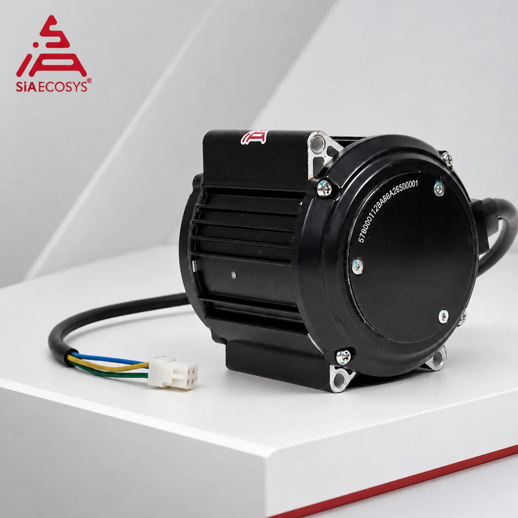 High Precision Encoder SiAECOSYS QSD128A-60 2500W 72V Rated Mid Drive PMSM Motor for Electric Motorcycle Powertrain Conversion