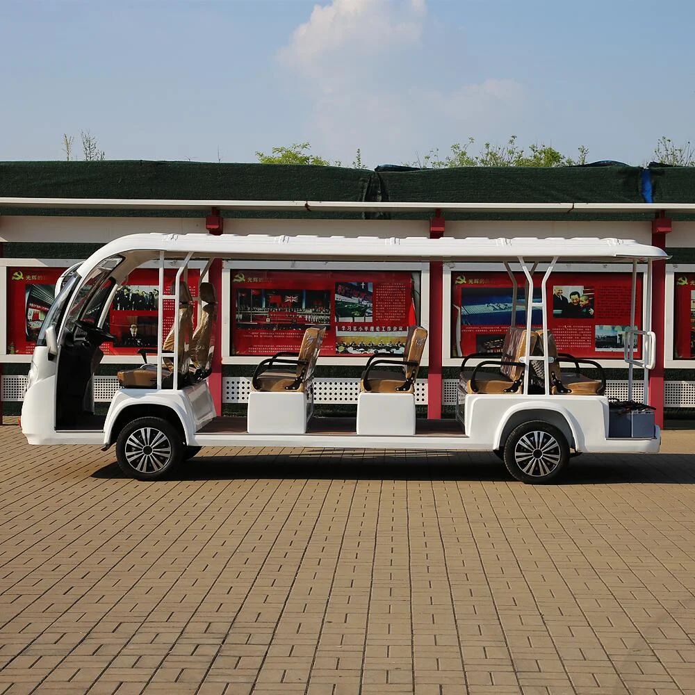 Export oriented luxury electric golf cart 14 passenger electric shuttle bus