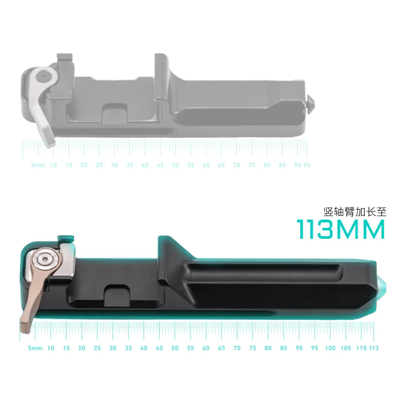 Tilta TGA-RS3M-EA Verlengde Arm Compatibel Met Dji Rs3 Mini Gimbal 20Mm Verticale Arm Is Verlengd Met 20Mm